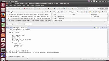 Viewing the MMU page table configuration in CCS 2019