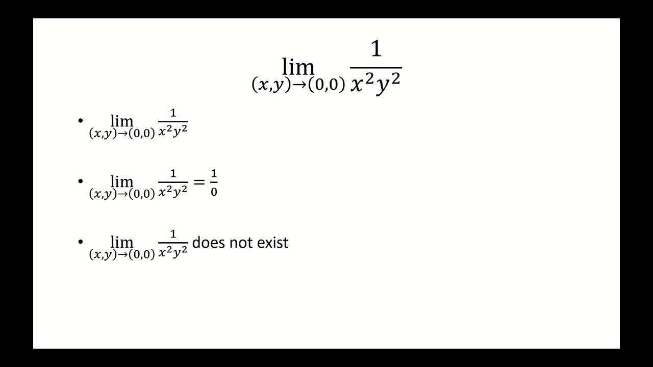 Multivariable Calculus Limits Examples YouTube