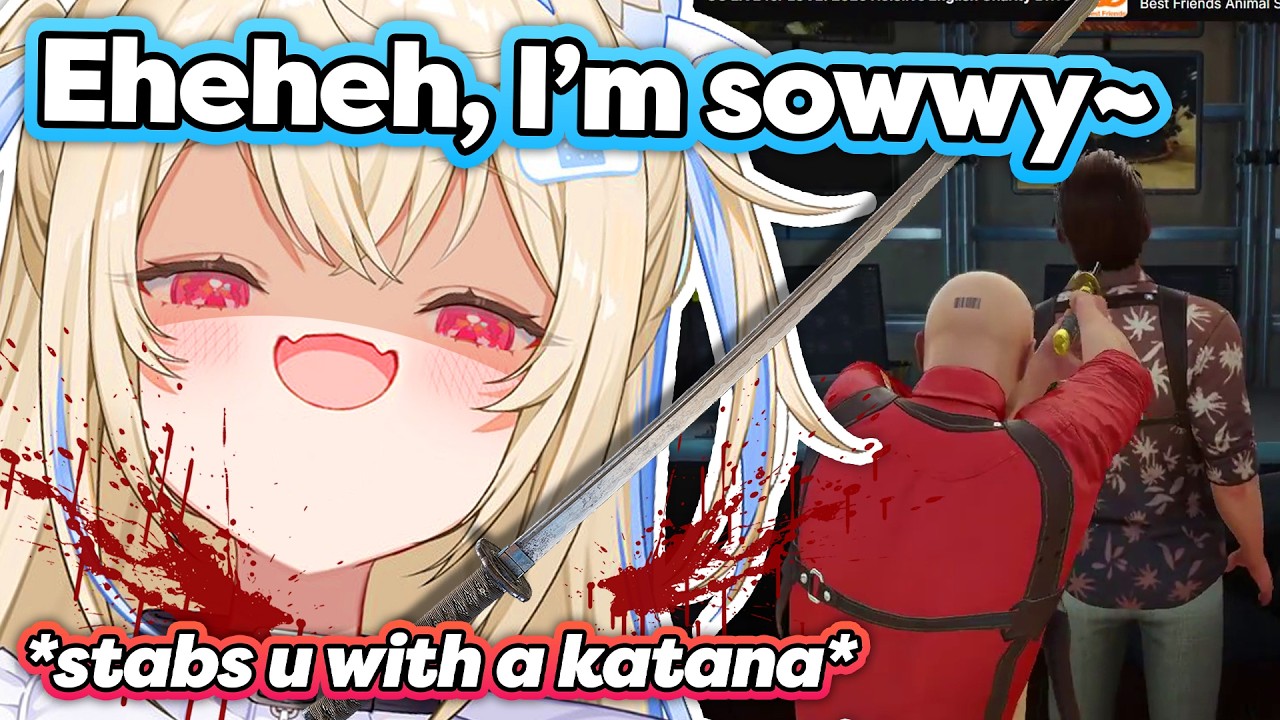 Never let Fuwawa hold a katana ever again dawg 😭