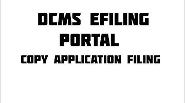 DCMS EFILING Portal Online Copy Application #efilingportal #online