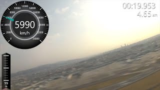 [Simulation] Flight at 20,000km/h from Osaka-Itami to Tokyo-Haneda: Time-lapse with Imaginary Speed screenshot 2