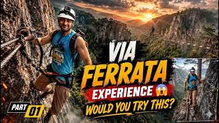 Via Ferrata Adventure Experience | Rock Climbing and Hanging Bridge Part 1