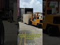 Forklift load big wood crate into container #shorts #forklift #heavylift #container #heavylift