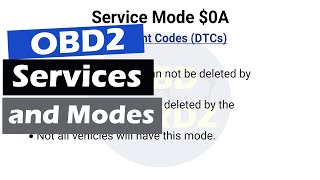 OBD2 Scantool Modes and Services