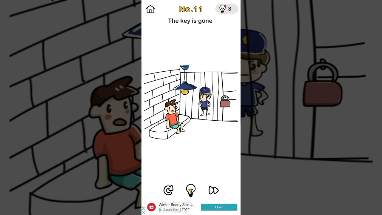 The key is gone.Brain out game questions with answers