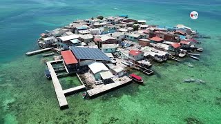 Santa Cruz, el pequeño islote artificial en el caribe colombiano que está en peligro de desaparecer