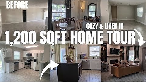HOME TOUR 2025 ! 1,200 sqft home ! COZY AND LIVED IN HOUSE TOUR! 