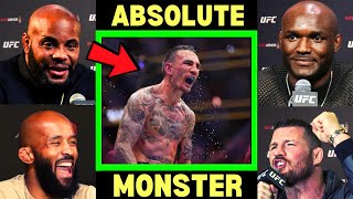 UFC Fighters DIDN&#39;T KNOW Max Holloway was this good....