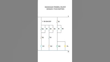 Rangkaian Tombol ON & OFF dengan satu Push Button #kreatif #idekreaktif #plc #electrical