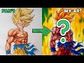 Drawing Goku Legend Awakes | Redraw fan's Drawing