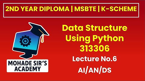 MSBTE | Python Data Types – Integer, Boolean | DSP | K Scheme | Semester 3 | 313306