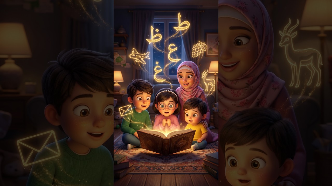 سحر الحروف العربية حروف ط، ظ، ع، غ   Learn Arabic Alphabet #shortsfeed  #أنت_ونحن