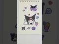 DIY Kuromi sanrio cutie Paper stickers craft #diy #stickers #sanrio #kuromi #cute