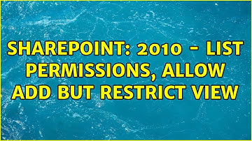 Sharepoint: 2010 - List Permissions, Allow Add but restrict View (2 Solutions!!)