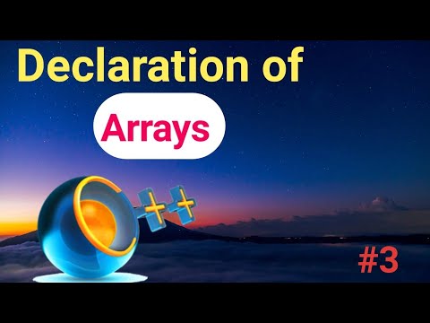 Declaration of Array in C++ Program