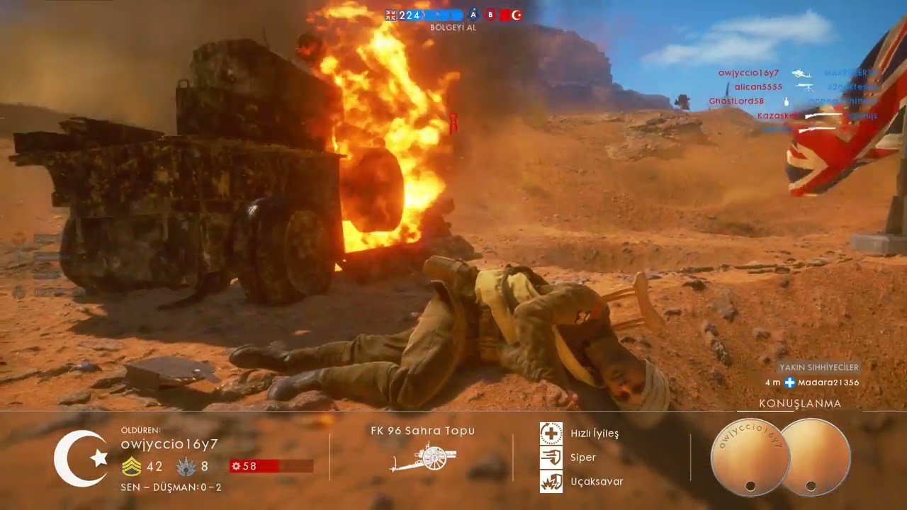 Battlefield 1 Gameplay on Sinai Desert Operation Mode w/Gladius & Swenled 2026.02.06