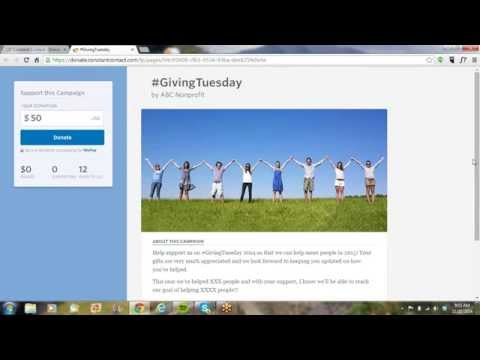 #GivingTuesday Campaign Using Constant Contact