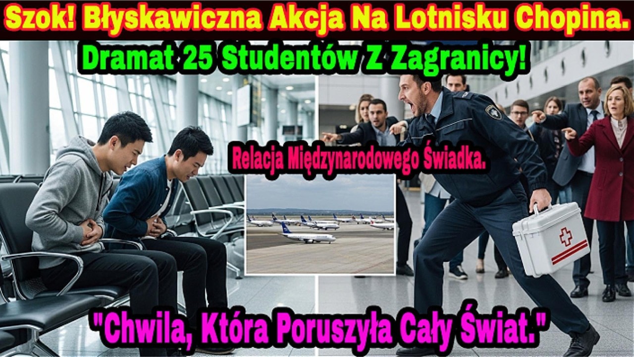 [Wzruszająca Historia] Błyskawiczna Reakcja Lotniska Chopina Na Kryzys 25 Studentów Zadziwia Świat!