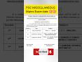 PSC miscellaneous exam date 2025 #exam #shorts