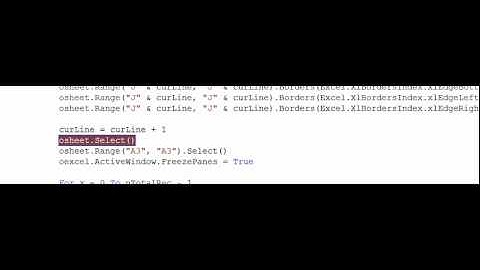 VB.Net Excel How to Fix Error - Select method of Range class failed.avi