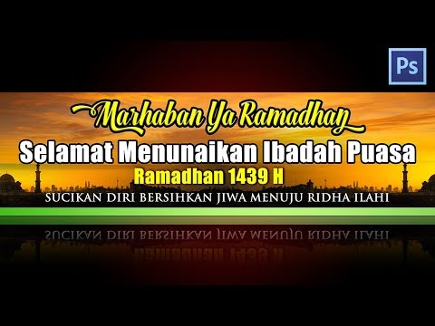 Tutorial membuat Spanduk  ramadhan  di photoshop  YouTube