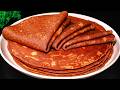 Gesundes Hafer-Pfannkuchen-Rezept in 5 Minuten! Kein Mehl, kein Zucker! Nur Haferflocken und Kakao!