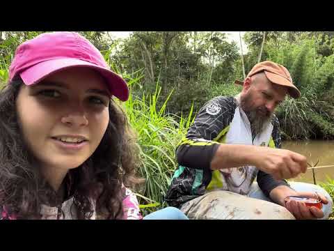 Rainy day fishing on the river 🎣 (Part 1)