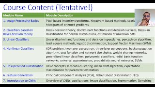 MLIP L01 - Machine Learning for Image Processing - Course Description