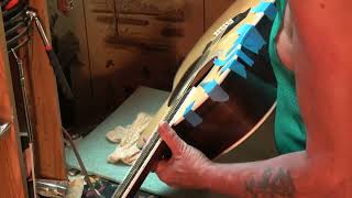 martin acoustic guitar binding repair 4K!