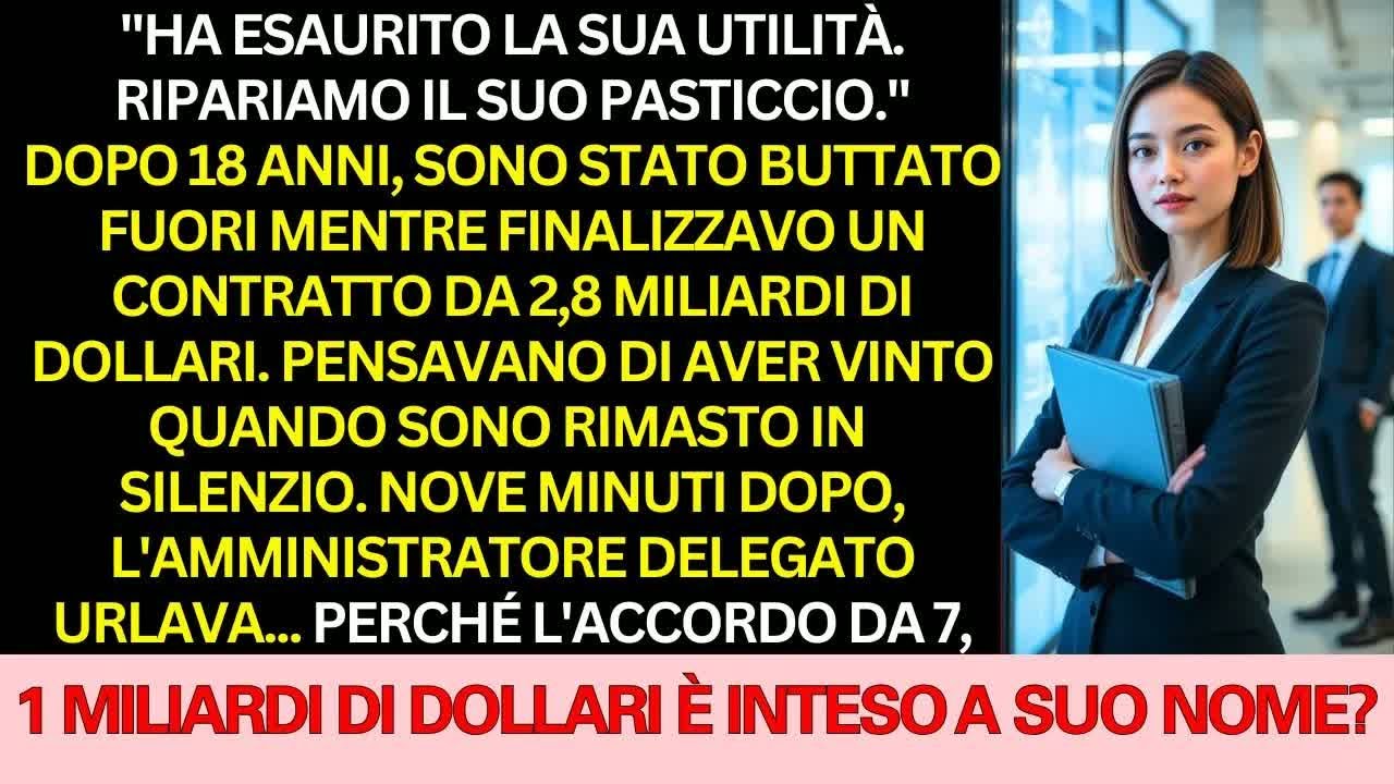 Sono stato licenziato mentre chiudevo un affare da 2,8 miliardi di dollari： 9 minuti dopo