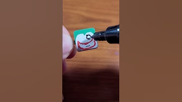 Drawing BUT on a KEYBOARD with Posca Markers! Joker! Pt 25! #shorts