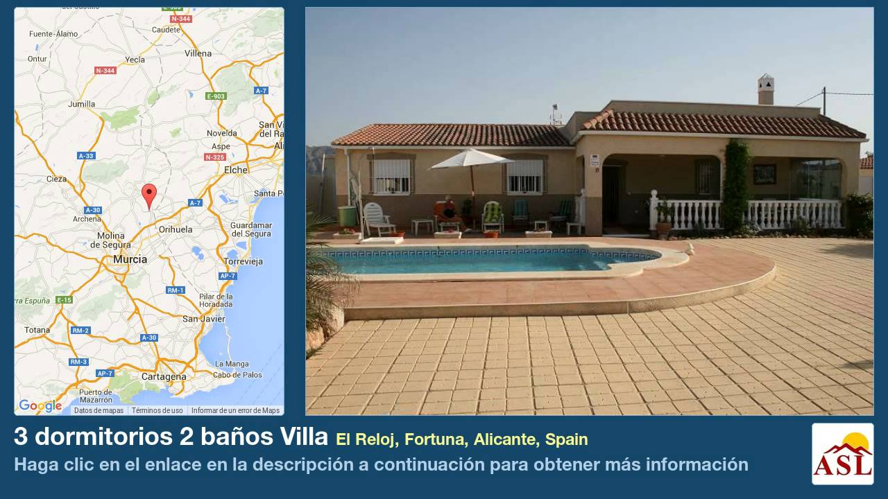 3 dormitorios 2 baños Villa se Vende en El Reloj, Fortuna, Alicante