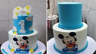 Two Step 1st Birthday Boy Cake Design with Vanilla cake |1st Birthday Boy Cake