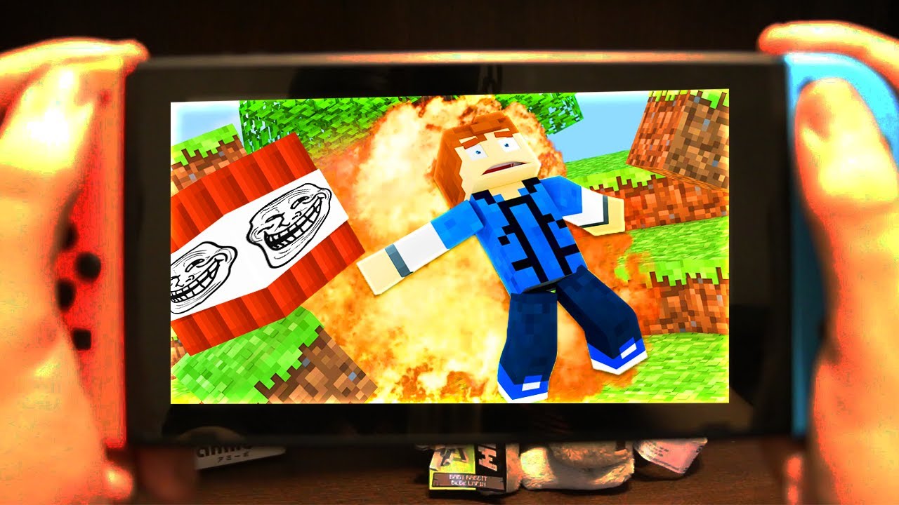Minecraft - TROLLING ON MINECRAFT SWITCH EDITION !!
