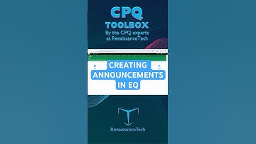 Infor CPQ Toolbox: Creating Announcements in Enterprise Quoting