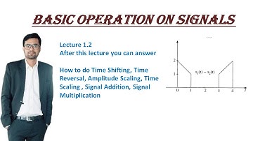 L1.2 Basic Operation on Signals in Hindi by Amit Roy | Signal and System