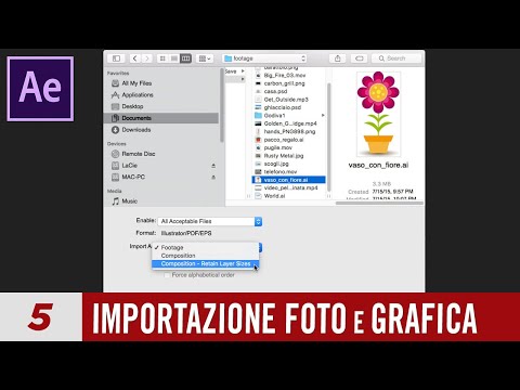 Corso After Effects - 05 - Importazione file di grafica