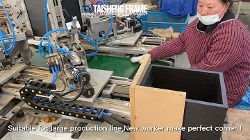 Working video NO.4 for TS-J50ZS Automatic framing joint robot poster frame production line for photo