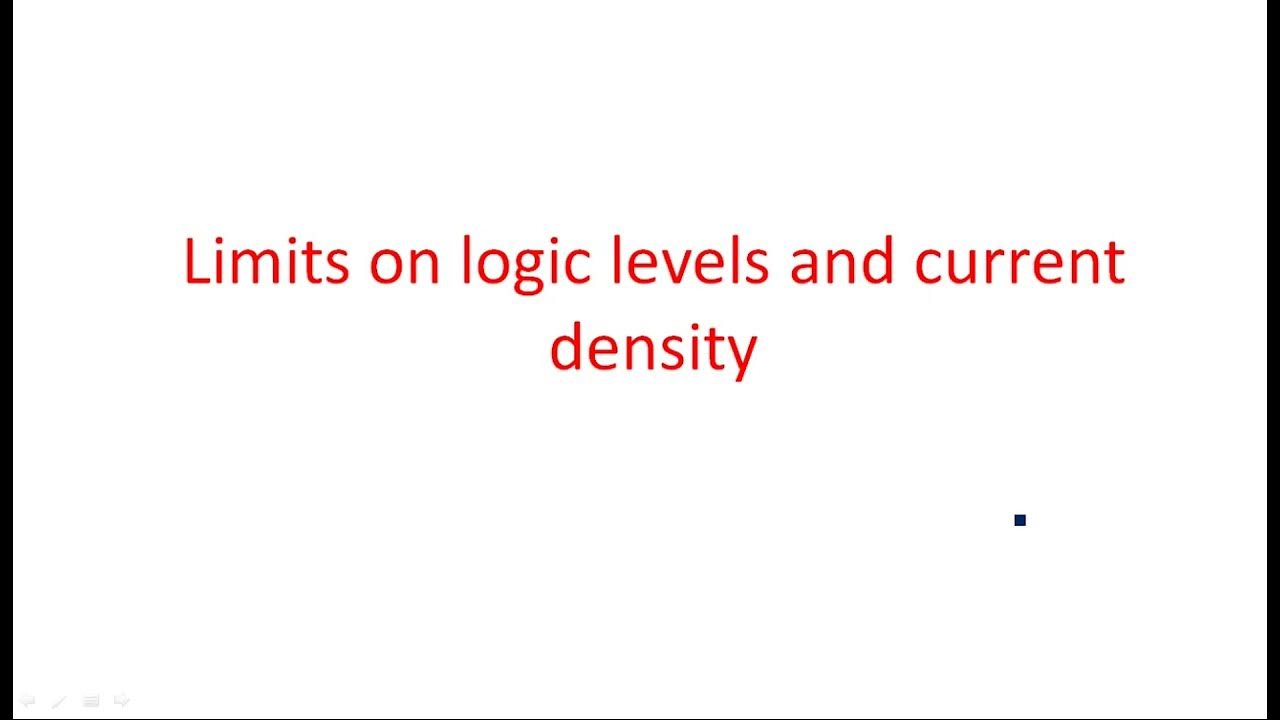 Limits on Logic levels and current density VLSI Lec52 YouTube