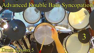 Advanced Double Bass Syncopation 5 Pattern 3