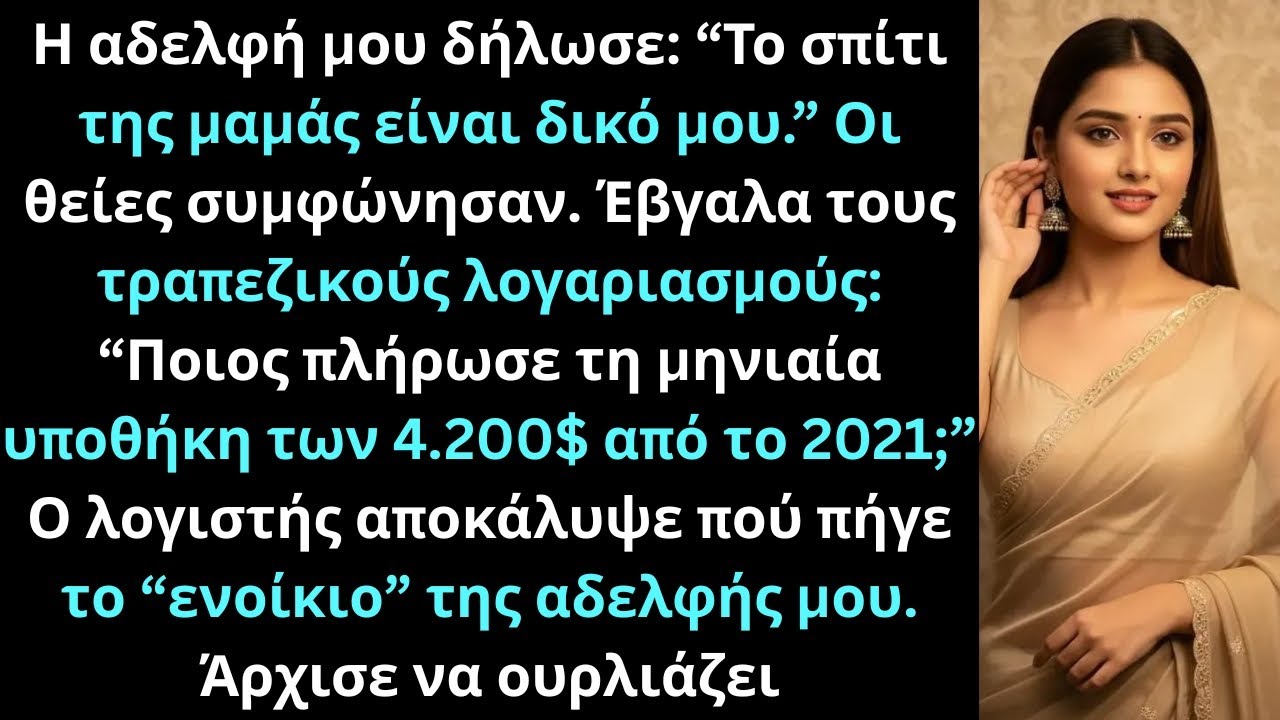 Η αδελφή μου διεκδίκησε το σπίτι της μητέρας, ενώ εγώ πλήρωνα επί τρία χρόνια υποθήκη.