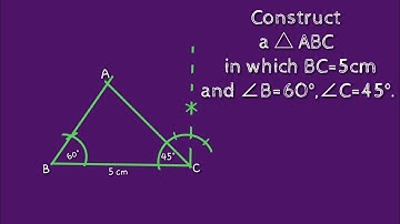 How to construct a triangle with two angles 60° 45° and one side 5cm.shsirclasses.