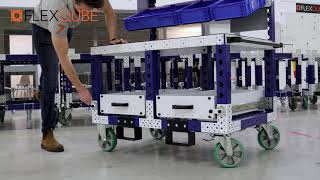 Customized Kit Cart by FlexQube - Lazar Intralogistics