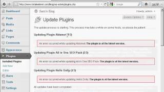 Video 9   How to Upgrade or Delete Plugins Automatically