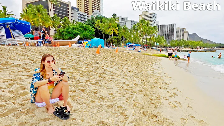 4K WAIKIKI BEACH - Walk in Honolulu, Oahu Island in Hawaii  (2022)