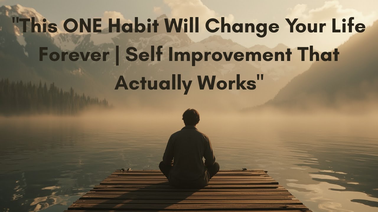 This ONE Habit Will Change Your Life Forever Self Improvement That ...