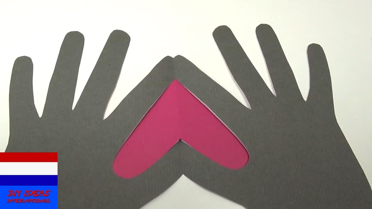 hart van handen knutselen | eenvoudig om zelf te maken | eenvoudig knutselproject - YouTube