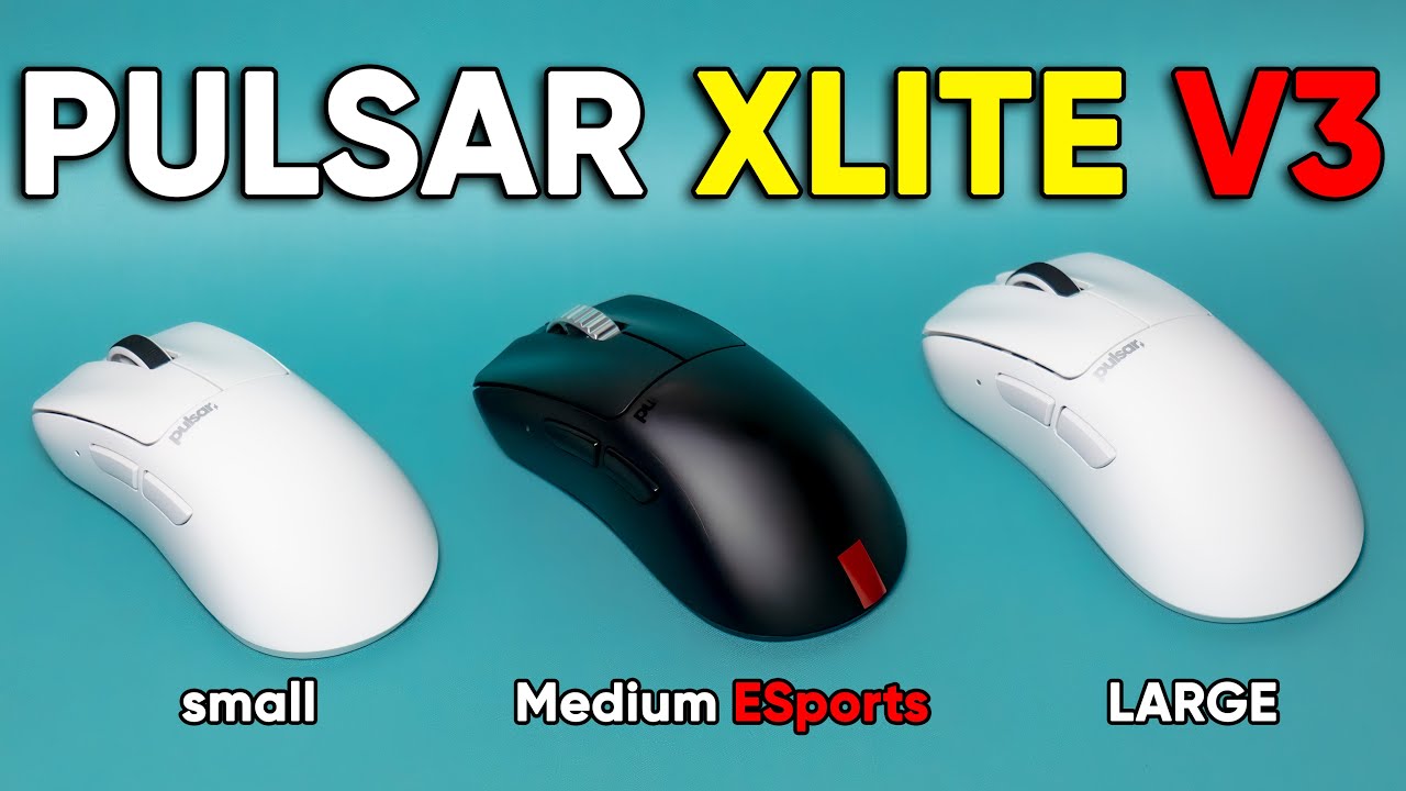 NEW Pulsar XLITE V3 + eS Eports Mice & LARGE Size 3! - YouTube