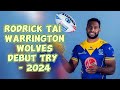 Png rodrick tai warrington wolves debut try for the club classic centre forward and try in 2024