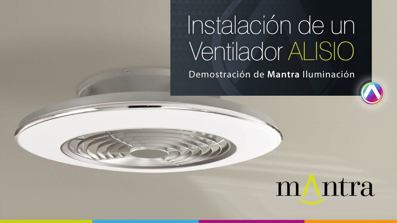 lámpara ventilador modelo Alisio de Mantra con mando y APP